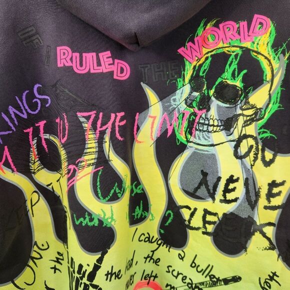 FNTY Flying Ninety Long Sleeve Embellished Rhinestone Bling Hoodie Large - Picture 5 of 9